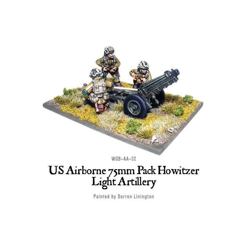 American U.S. Airborne 75mm pack howitzer light artillery 28mm WWII WARLORD GAMES