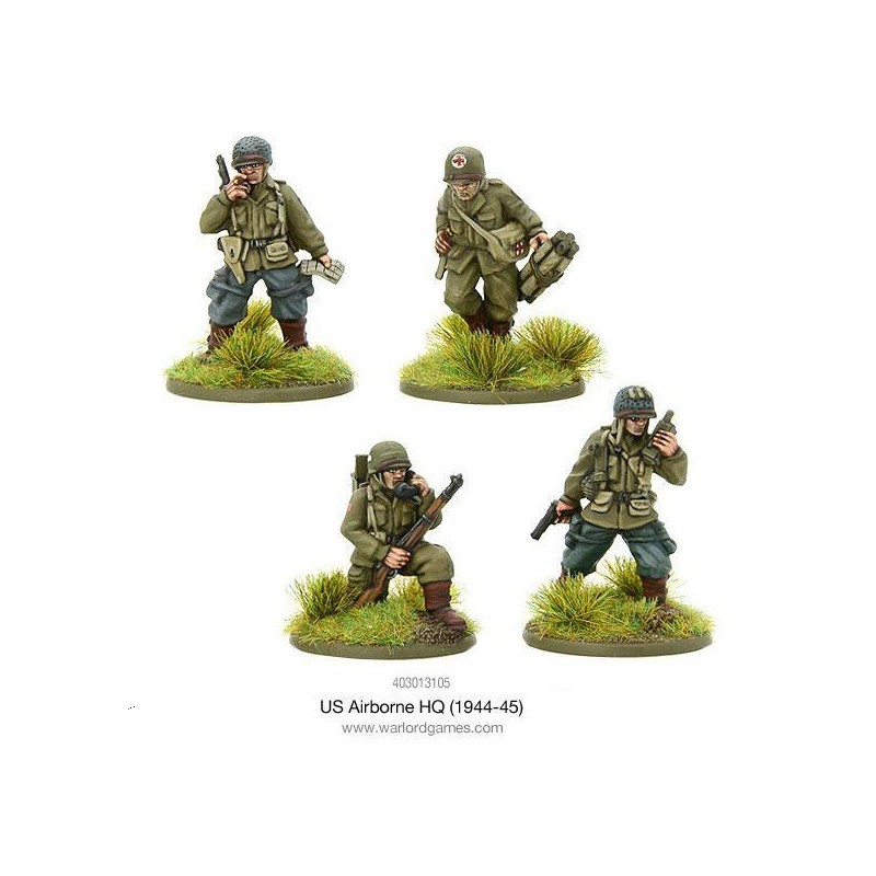 American U.S. Airborne HQ (1944-45) 28mm WWII WARLORD GAMES