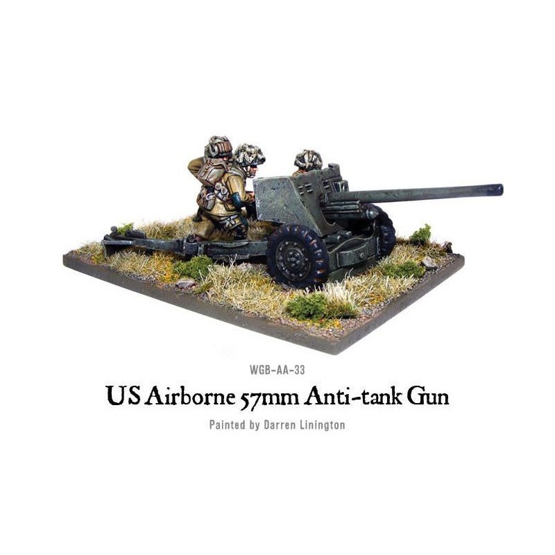 American U.S. Airborne 57mm anti-tank gun 28mm WWII WARLORD GAMES