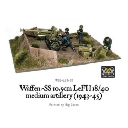 German Waffen SS 10.5cm LeFH 18/40 medium artillery (1943-45) 28mm WWII WARLORD GAMES