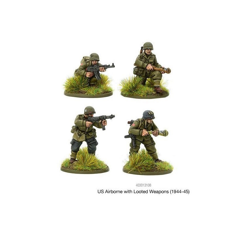 American U.S. US Airborne with looted German weapons (1944-45) 28mm WWII WARLORD GAMES