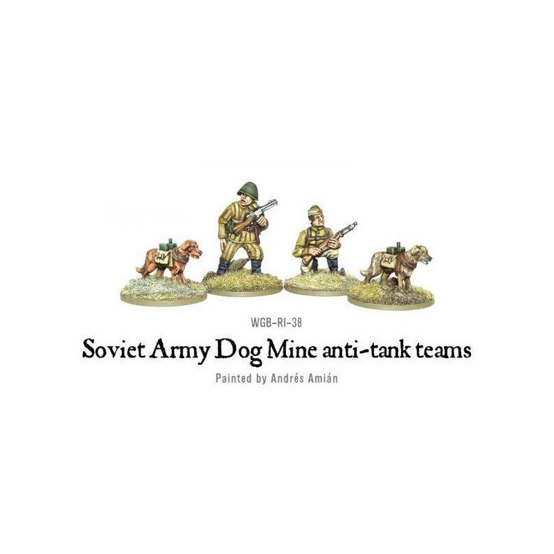 Russian Soviet Army Dog Mine anti-tank teams WWII WARLORD GAMES