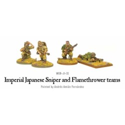 Imperial Japanese Sniper and Flamethrower teams 28mm WWII WARLORD GAMES