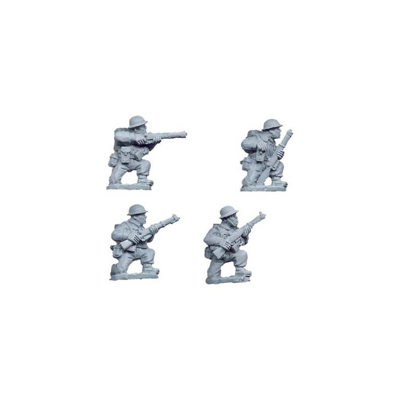 British Command and Bren Teams kneeling 28mm WWII CRUSADER MINIATURES