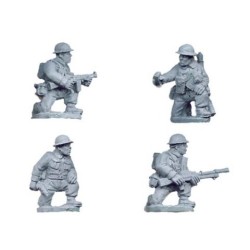 British Riflemen kneeling 28mm WWII CRUSADER MINIATURES