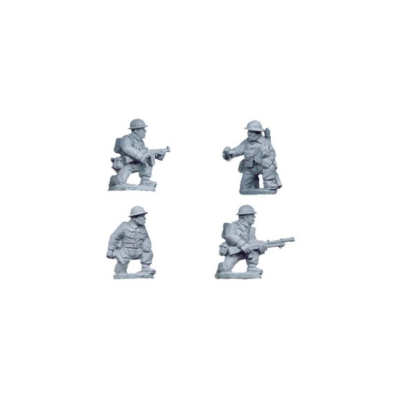 British Riflemen kneeling 28mm WWII CRUSADER MINIATURES