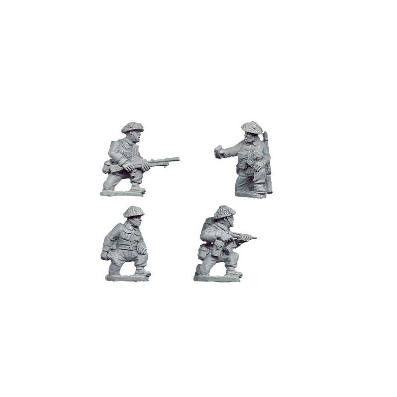 British Late War Command & Bren Team Kneeling 28mm WWII CRUSADER MINIATURES