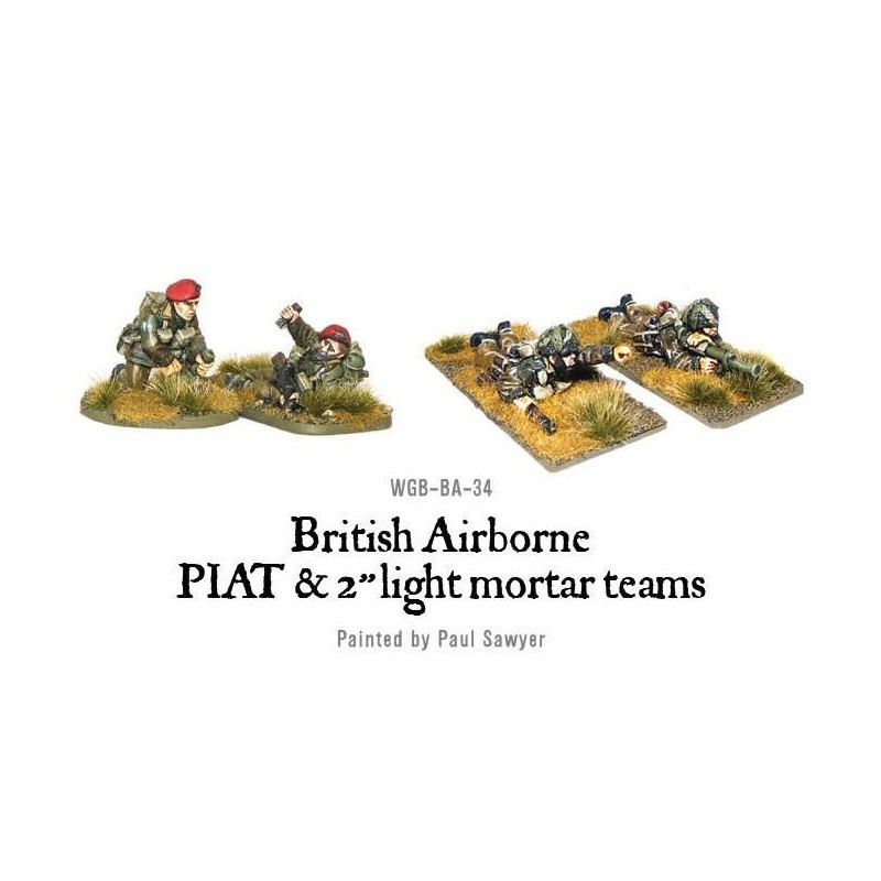 British Airborne PIAT and Light Mortar teams 28mm WWII WARLORD GAMES