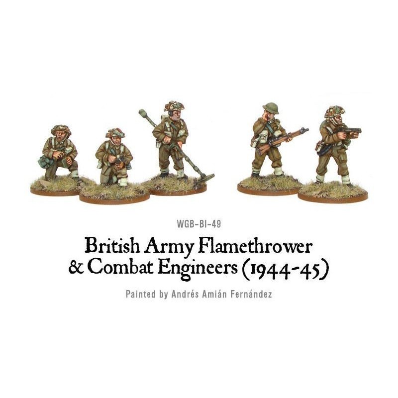 British Army Flamethrower & Combat Engineers 28mm WWII WARLORD GAMES