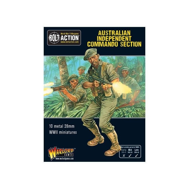 British Australian Army Independent Commando squad 28mm WWII WARLORD GAMES