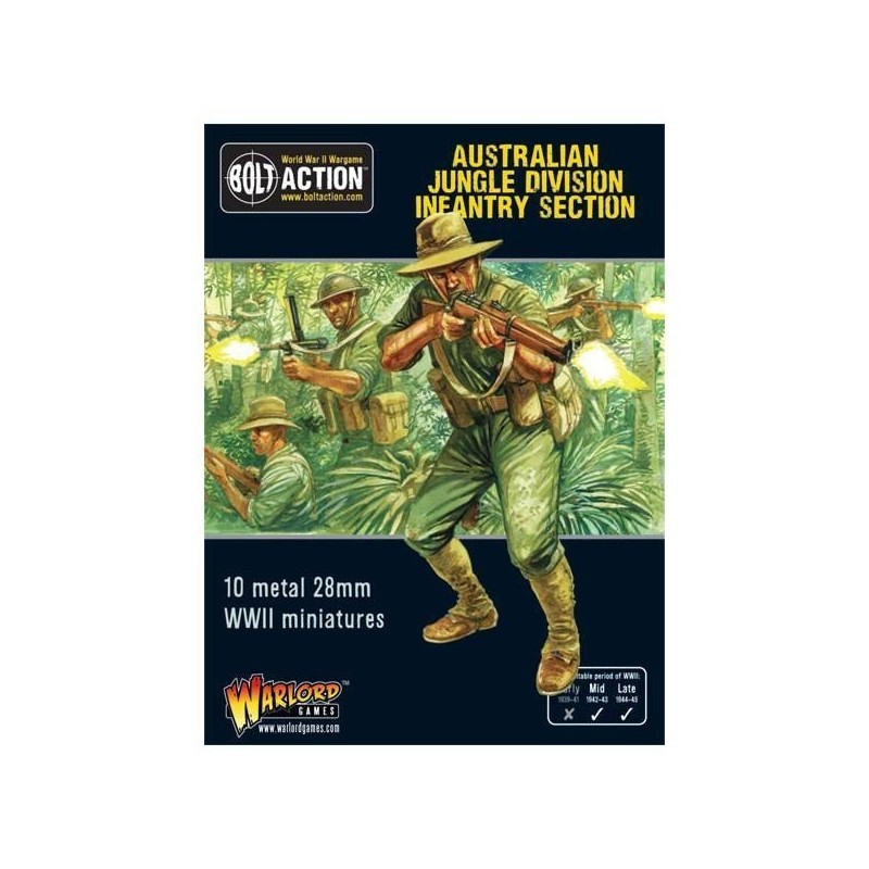 British Australian Army Jungle Division Infantry Section 28mm WWII WARLORD GAMES