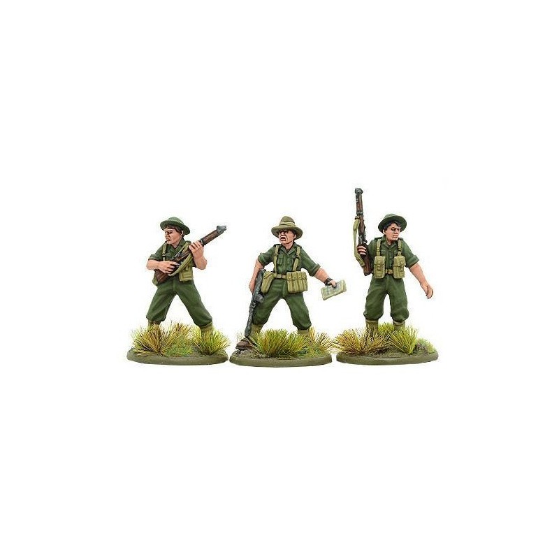 British Australian Army Officer Team (pacific) 28mm WWII WARLORD GAMES