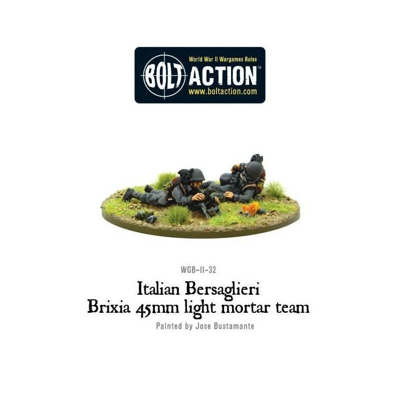 Italian Bersaglieri Brixia light mortar 28mm WWII WARLORD GAMES