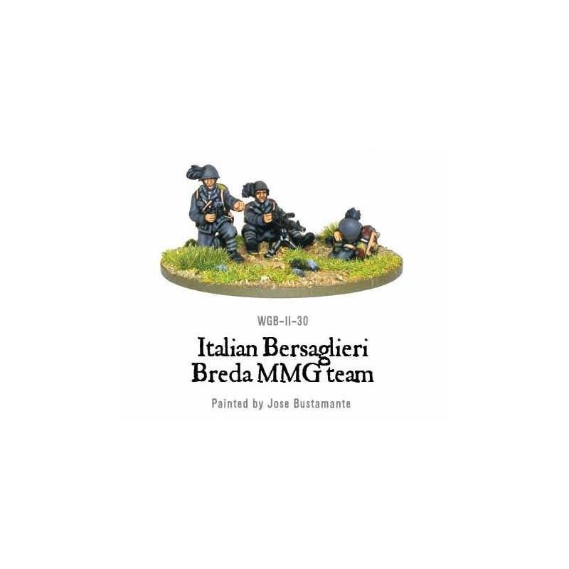 Italian Bersaglieri Breda MMG (Sun hats or Helmets) 28mm WWII WARLORD GAMES