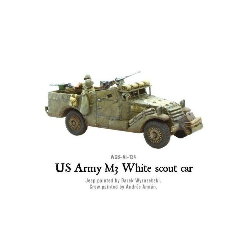 American U.S. Army M3 White scout car 28mm WWII WARLORD GAMES