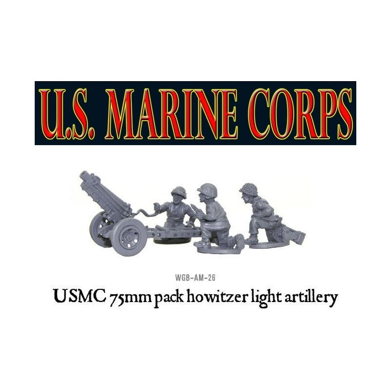 American U.S. Marines USMC 75mm pack howitzer light artillery 28mm WWII WARLORD GAMES