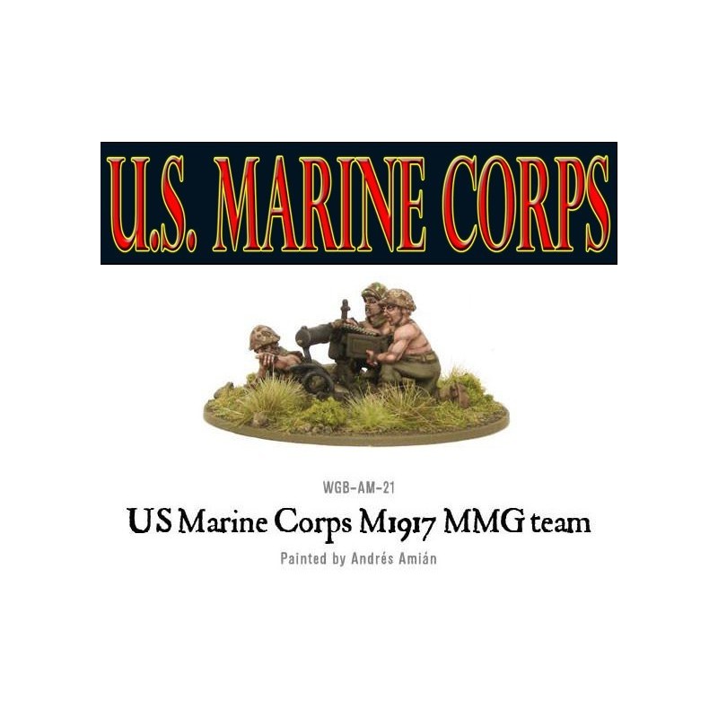 American U.S. Marines USMC M1917 MMG team 28mm WWII WARLORD GAMES