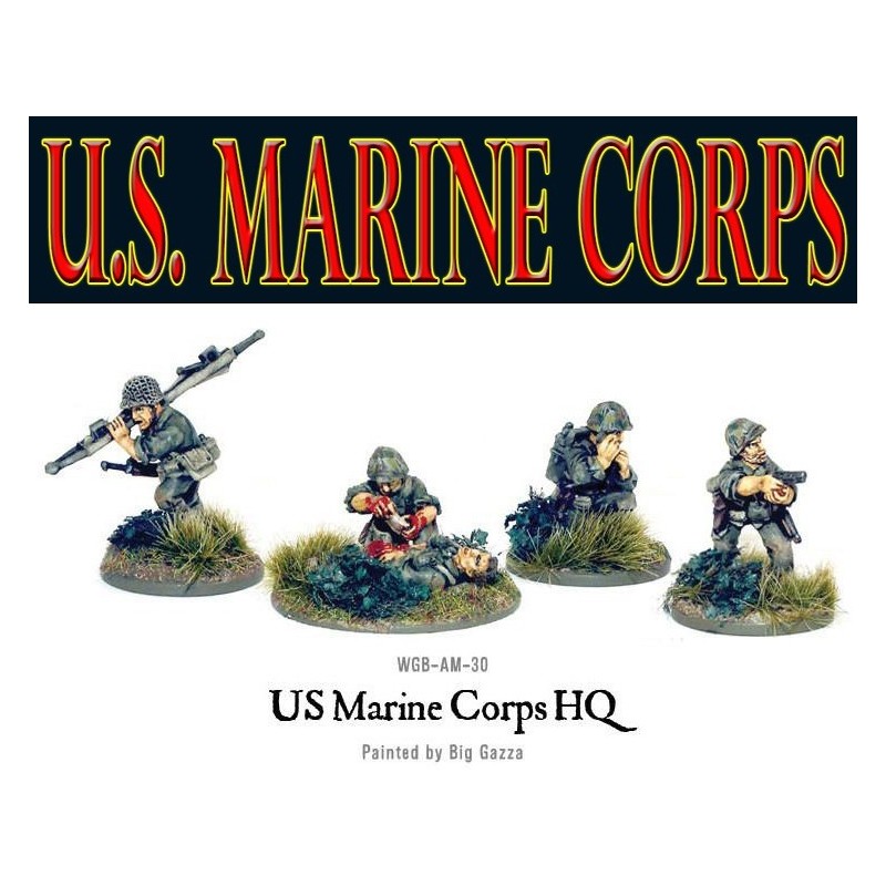 American U.S. Marines USMC Corps HQ 28mm WWII WARLORD GAMES