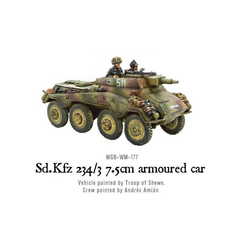 German Sd.Kfz 234/3 7.5cm armoured car 28mm WWII WARLORD GAMES