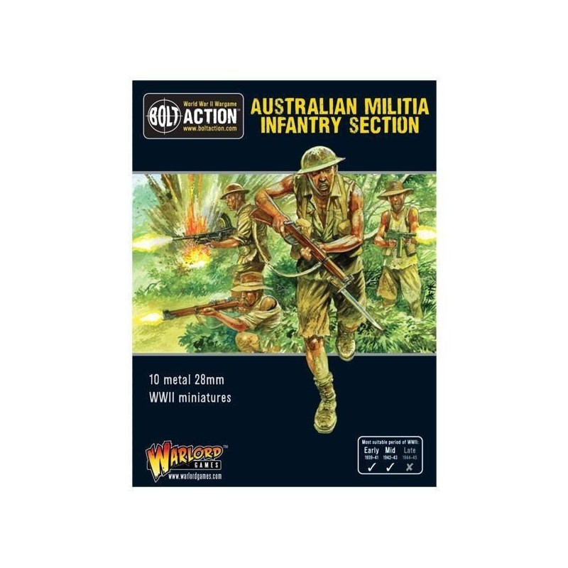 British Australian militia infantry section (Pacific) 28mm WWII WARLORD GAMES