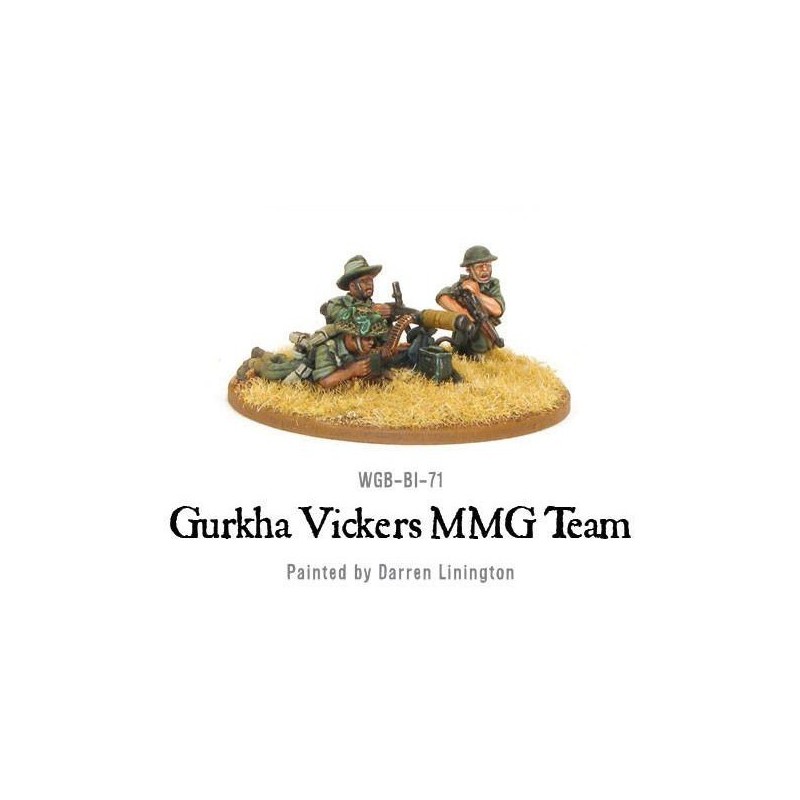 British Gurkha Vickers MMG team 28mm WWII WARLORD GAMES