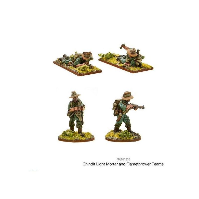 British Chindit flamethrower & light mortar teams 28mm WWII WARLORD GAMES