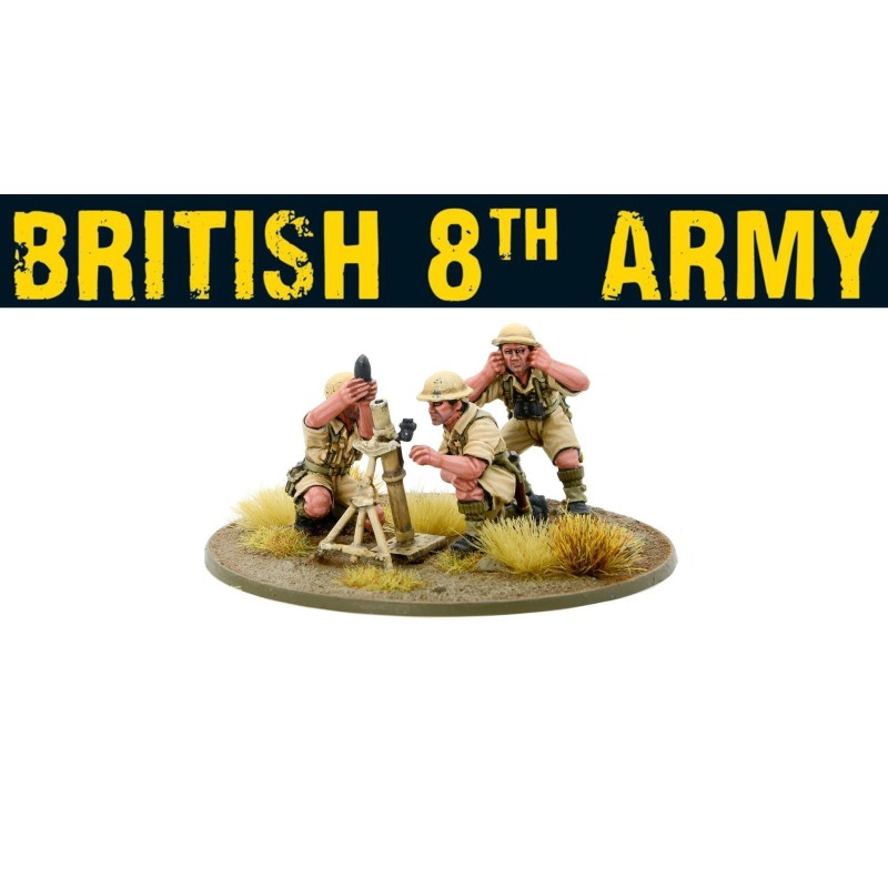 British 8th Army Medium Mortar Team 28mm WWII WARLORD GAMES