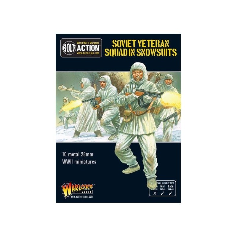 Russian Soviet Veteran Squad in Snowsuits boxed set 28mm WWII WARLORD GAMES