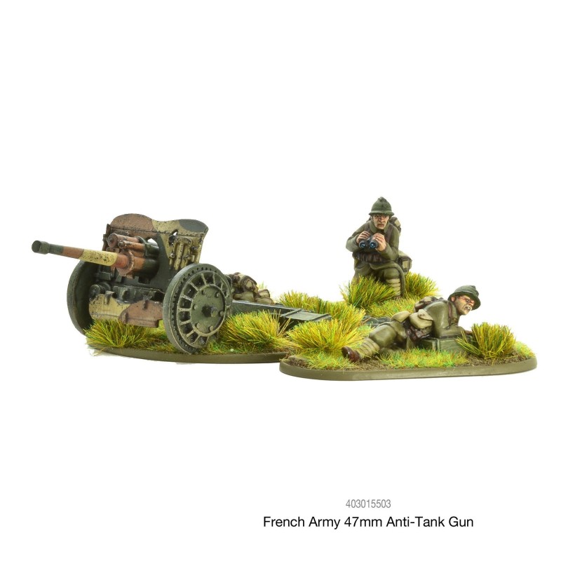 French Army 47mm medium anti-tank gun 28mm WWII WARLORD