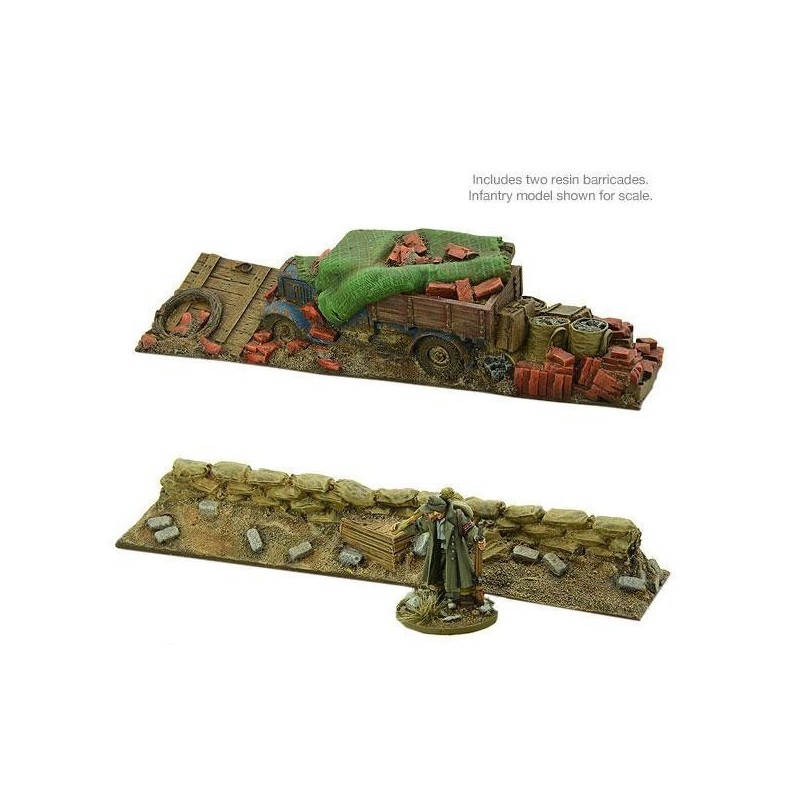 City Barricades (2) 28mm WWII Terrain WARLORD GAMES