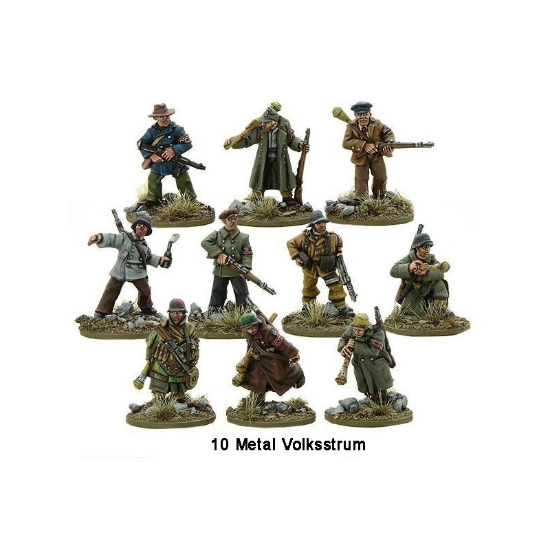 German Volkssturm (Defense of Berlin)  (2 x 5 men Squads) 28mm WWII WARLORD GAMES