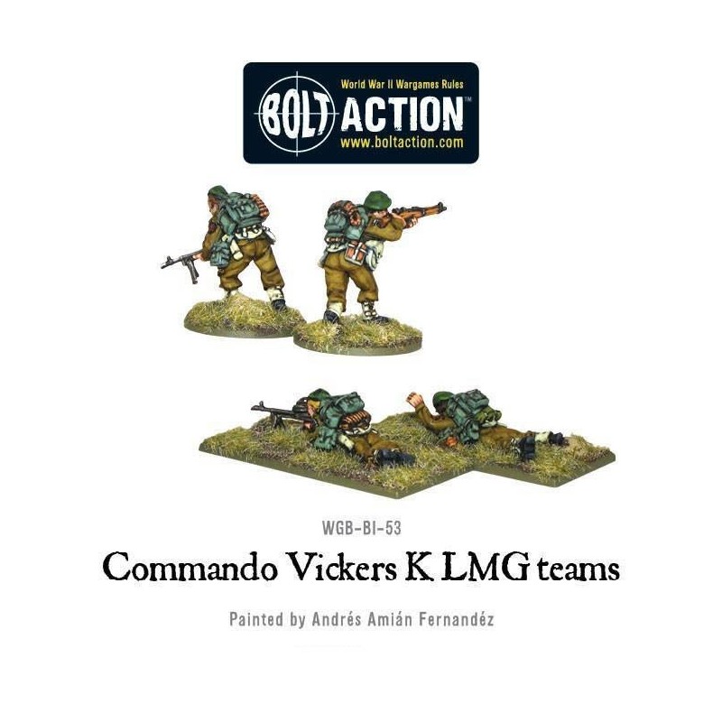 British Commando Vickers K LMG teams 28mm WWII WARLORD GAMES