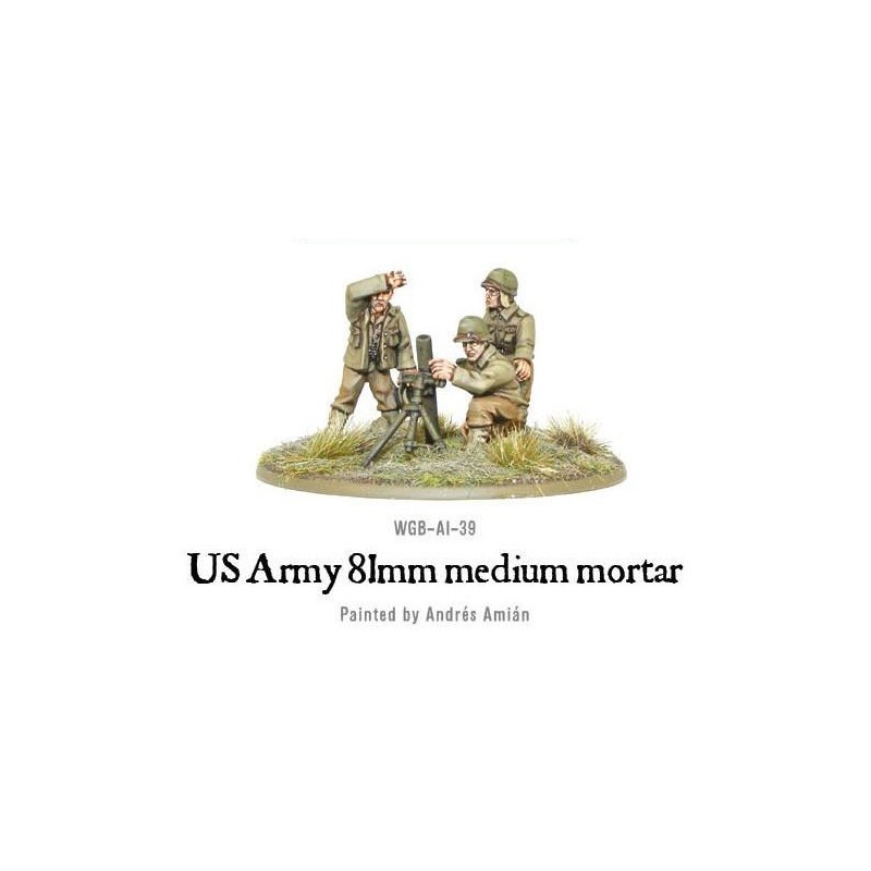 U.S. American Army 81mm mortar team 28mm WWII WARLORD GAMES