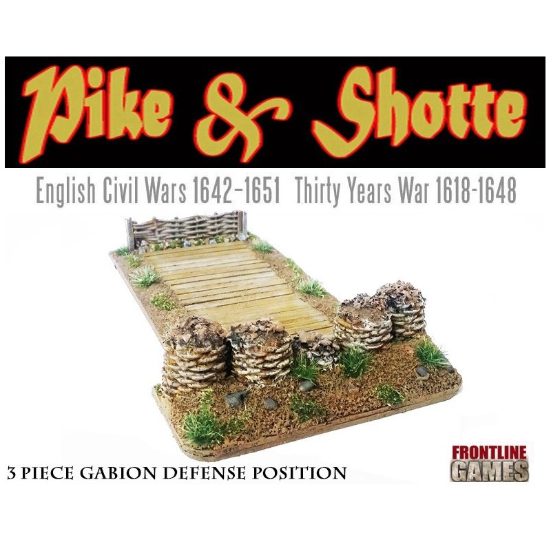 Gabion Defense posistion 1 (3pcs) 28mm ECW TYW Pike & Shotte FRONTLINE