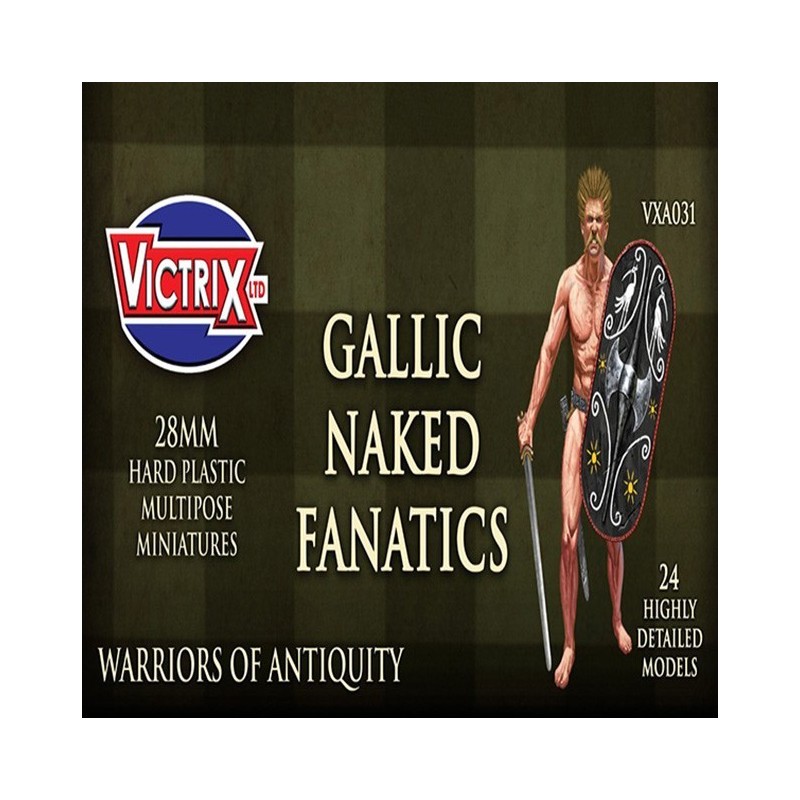 Ancient Gallic Celtic Naked Fanatics (24) 28mm Plastic VICTRIX MINIATURES