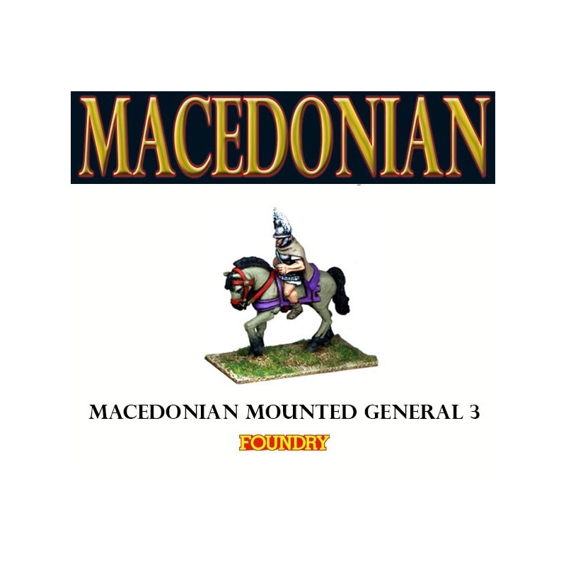 Macedonian Mounted General 3 28mm Ancients FOUNDRY