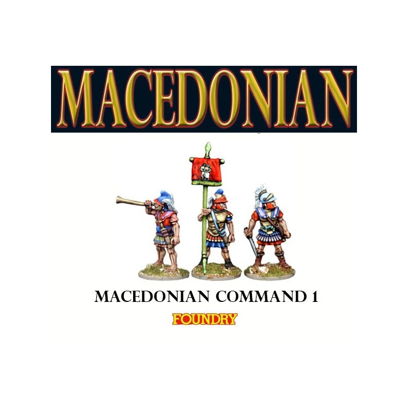 Macedonian Command 1 (3) 28mm Ancients FOUNDRY