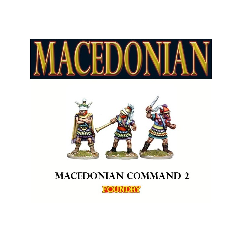 Macedonian Command 2 (3) 28mm Ancients FOUNDRY