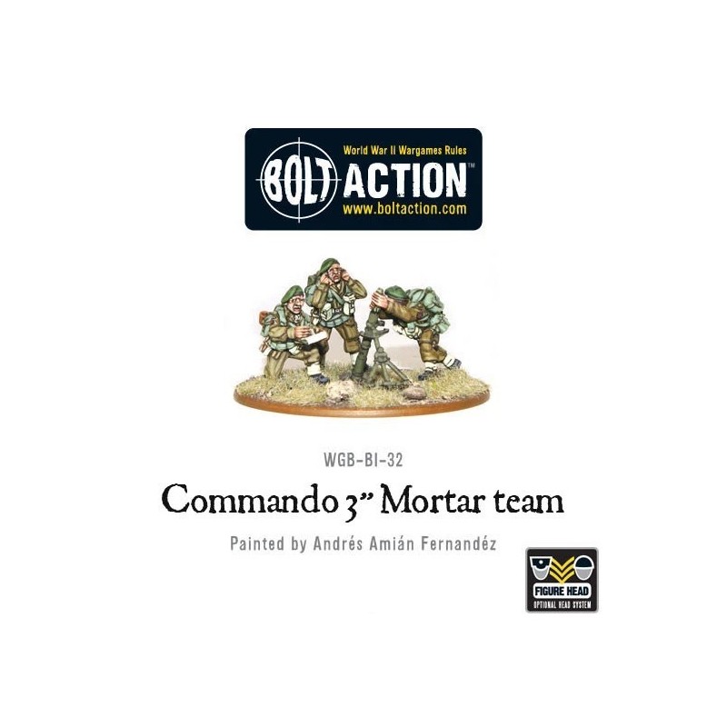 British Commando 3" Mortar Team 28mm WWII WARLORD GAMES