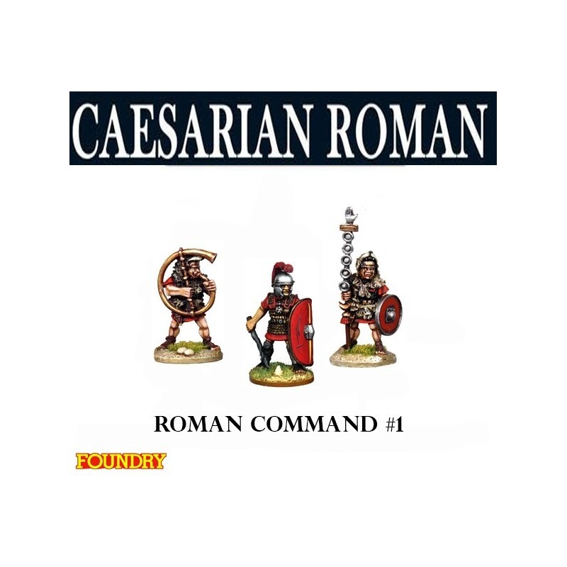 Caesarian Roman Command 1 28mm Ancients FOUNDRY