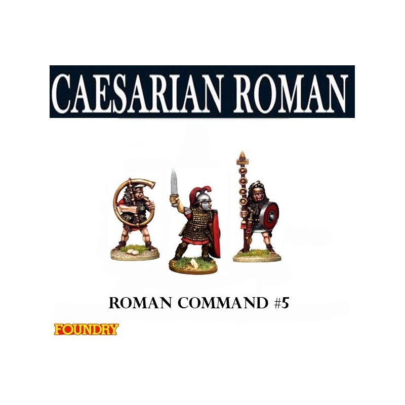 Caesarian Roman Command 5 28mm Ancients FOUNDRY