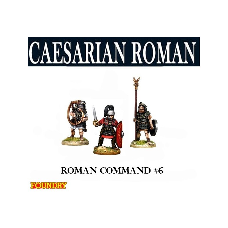 Caesarian Roman Command 6 28mm Ancients SPQR FOUNDRY