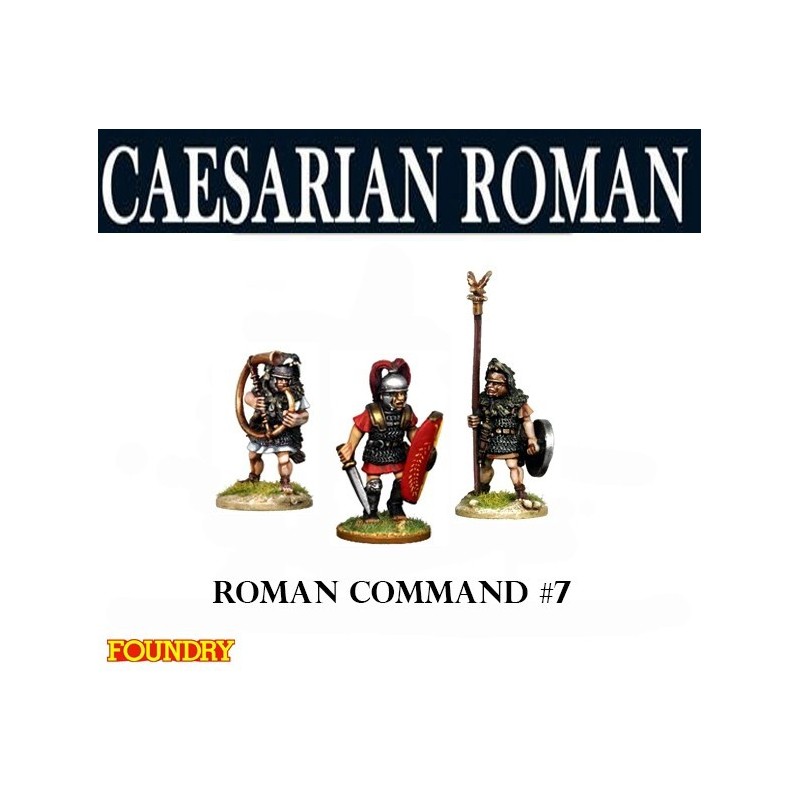 Caesarian Roman Command 7 28mm Ancients SPQR FOUNDRY