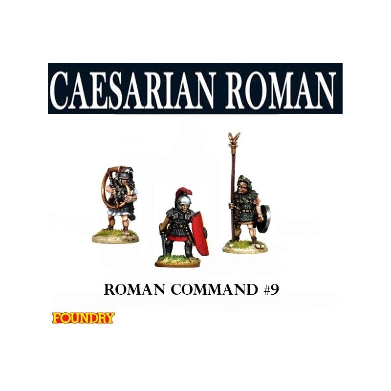 Caesarian Roman Command 9 28mm Ancients FOUNDRY