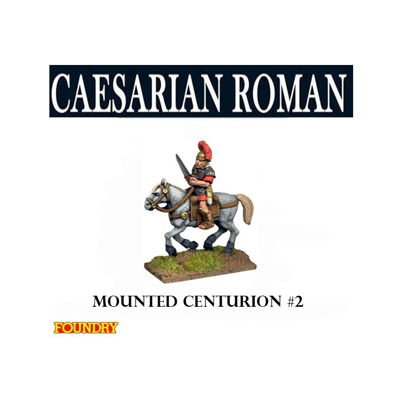 Caesarian Roman Mounted Centurion 2 28mm Ancients FOUNDRY