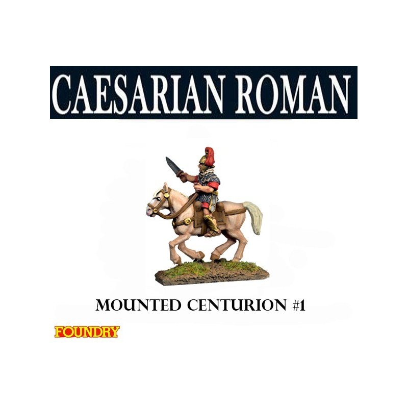 Caesarian Roman Mounted Centurion 1 28mm Ancients FOUNDRY