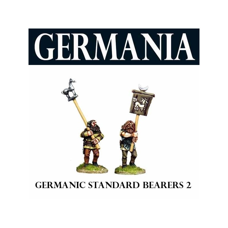 Germanic Warrior standards 2 (2) 28mm Ancients Germania FOUNDRY