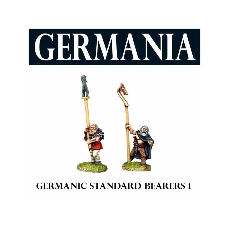 Germanic Warrior standards 1 (2) 28mm Germania Ancients FOUNDRY