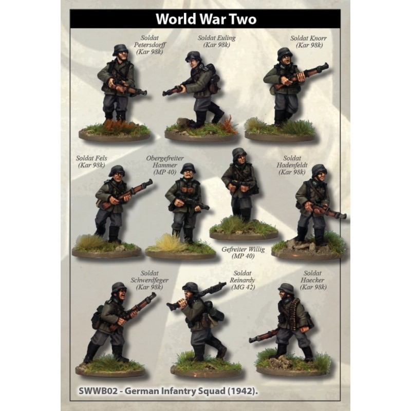 German Infantry Squad (1942) 28mm WWII ARTIZAN DESIGN