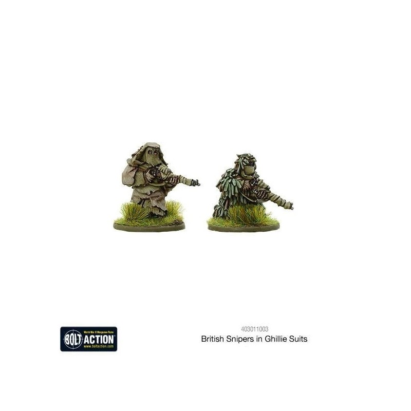 British Snipers in Ghillie suits 28mm WWII WARLORD GAMES